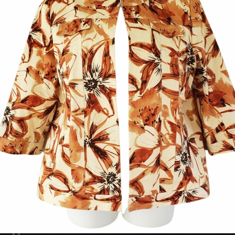 Alfred Dunner Vibrant Orange and Cream Jacket